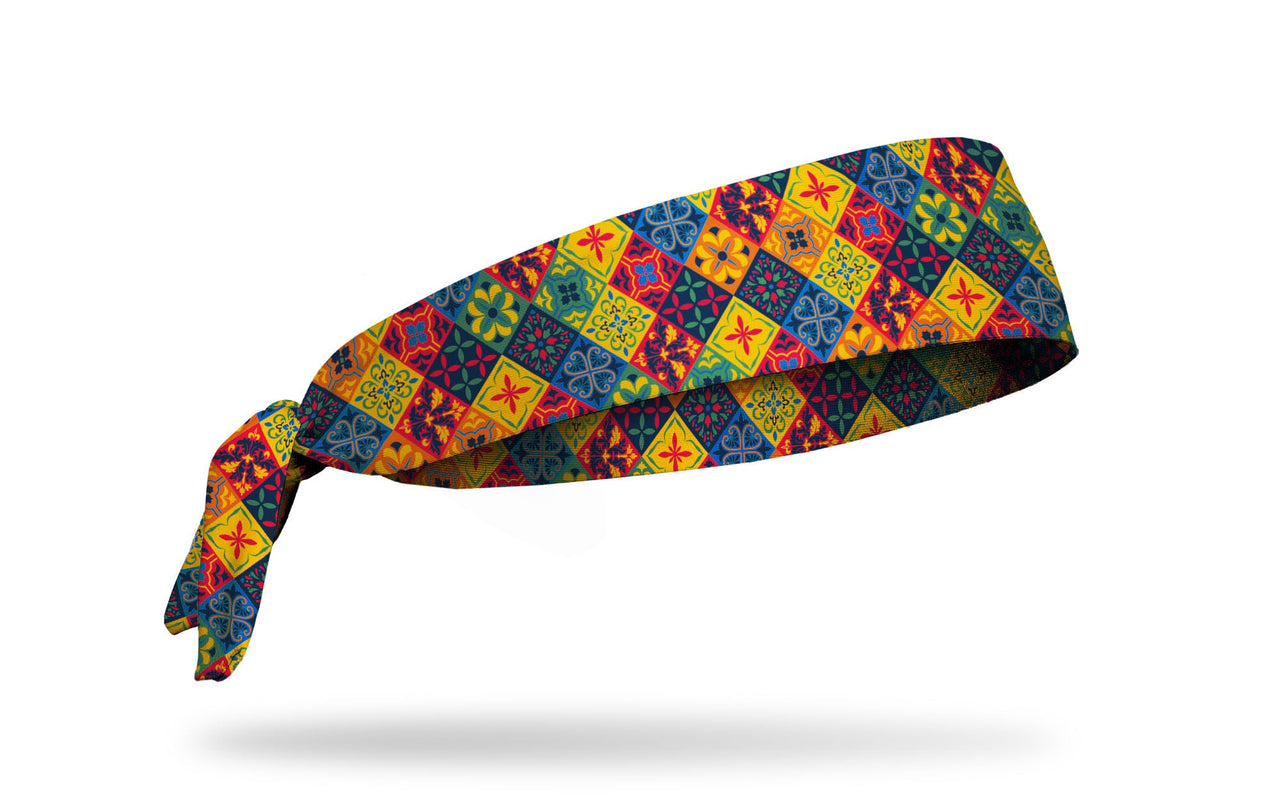 Cinco Squares Tie Headband