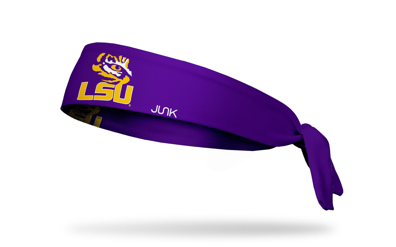 Louisiana State University: LSU Gold Stacked Purple Flex Tie Headband