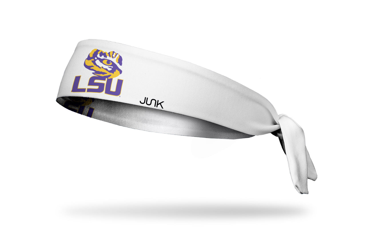 Louisiana State University: LSU Gold Stacked White Tie Headband