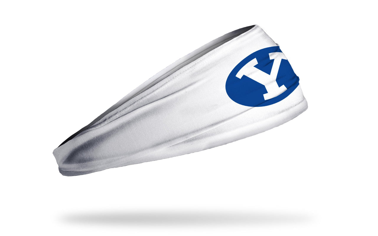 Brigham Young University: Y Logo White Big Bang Lite Headband
