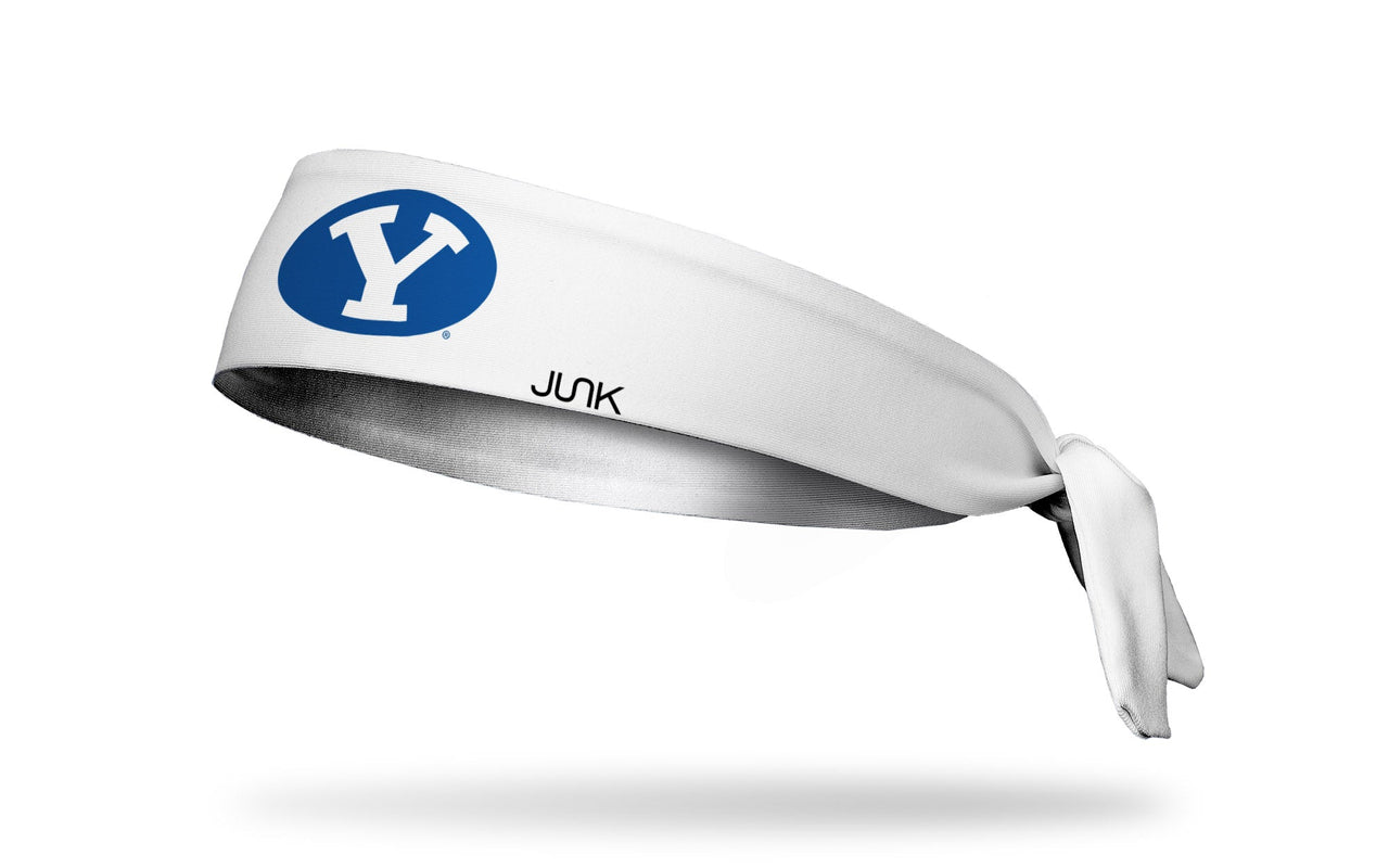 Brigham Young University: Y Logo White Flex Tie Headband