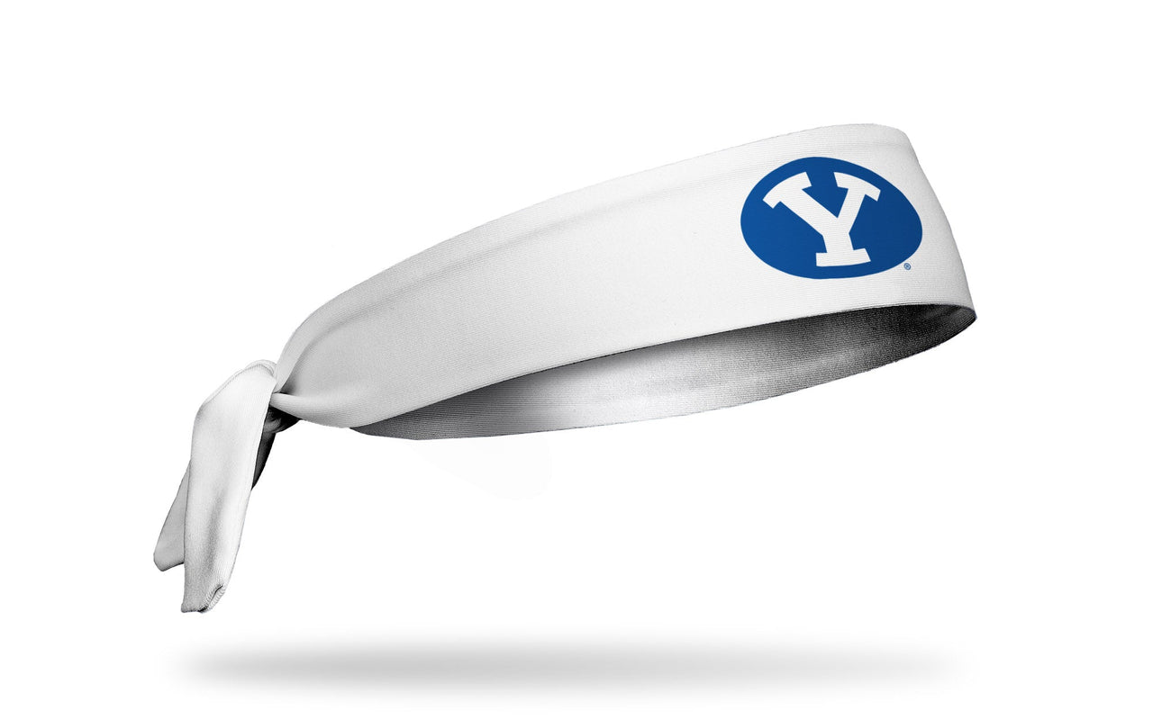 Brigham Young University: Y Logo White Flex Tie Headband
