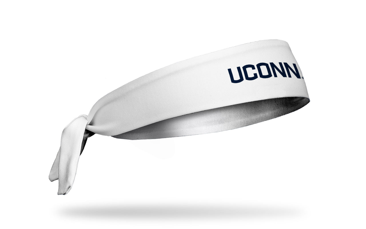 University of Connecticut: White Logo Flex Tie Headband