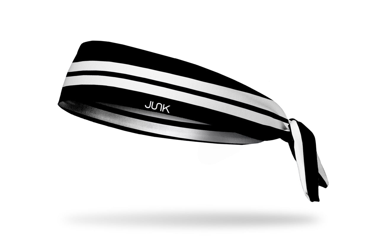 Varsity Stripe (Black) Tie Headband