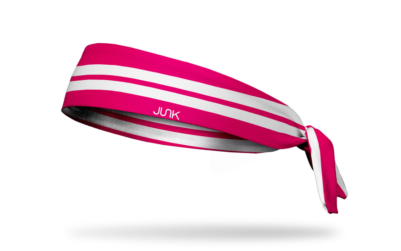 Varsity Stripe (Hot Pink) Tie Headband