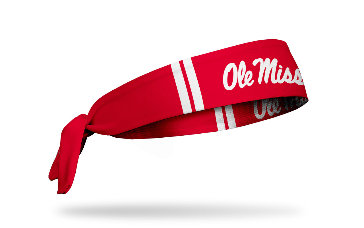University of Mississippi: Ole Miss Stripes Red Tie Headband