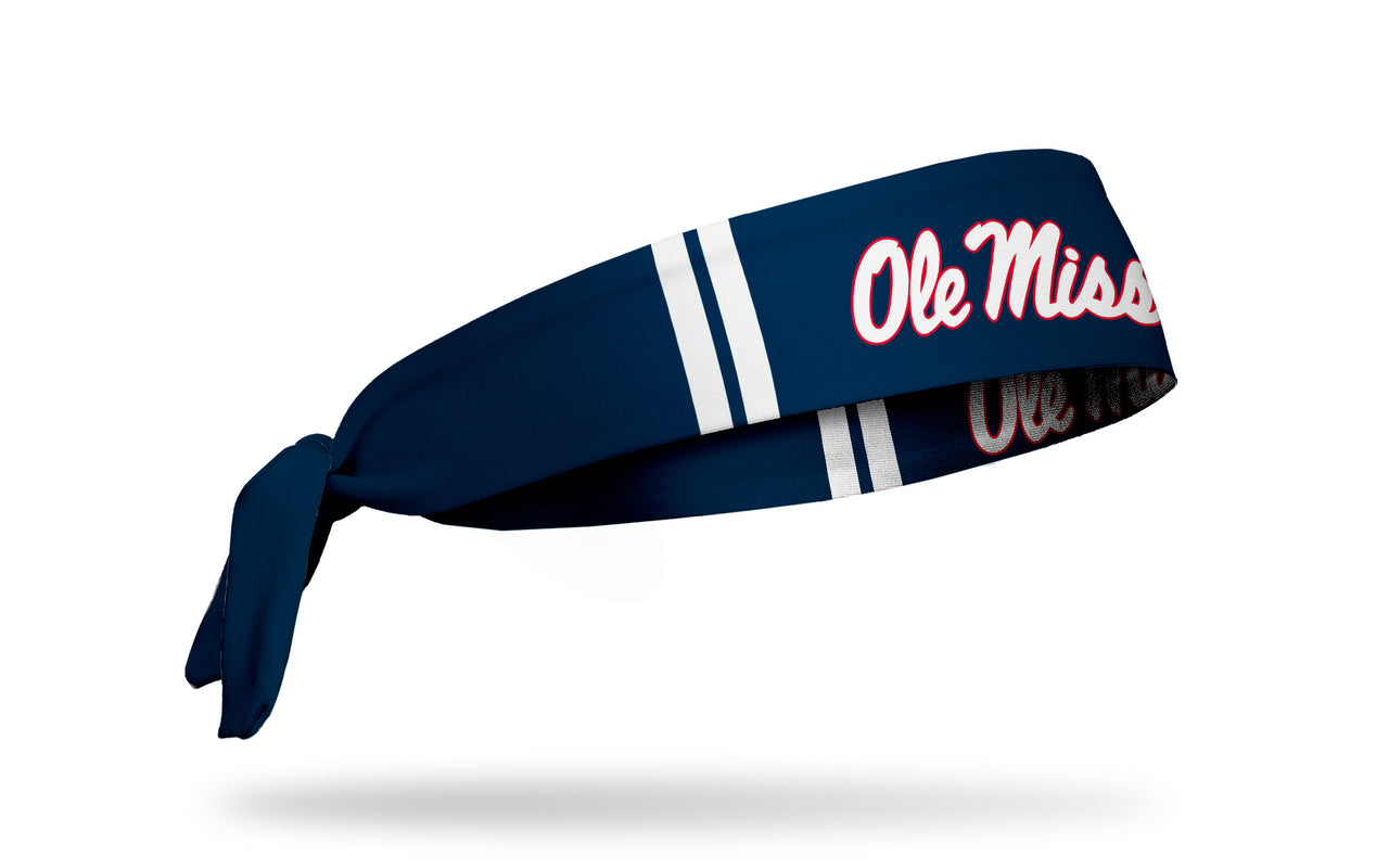 University of Mississippi: Ole Miss Stripes Navy Tie Headband