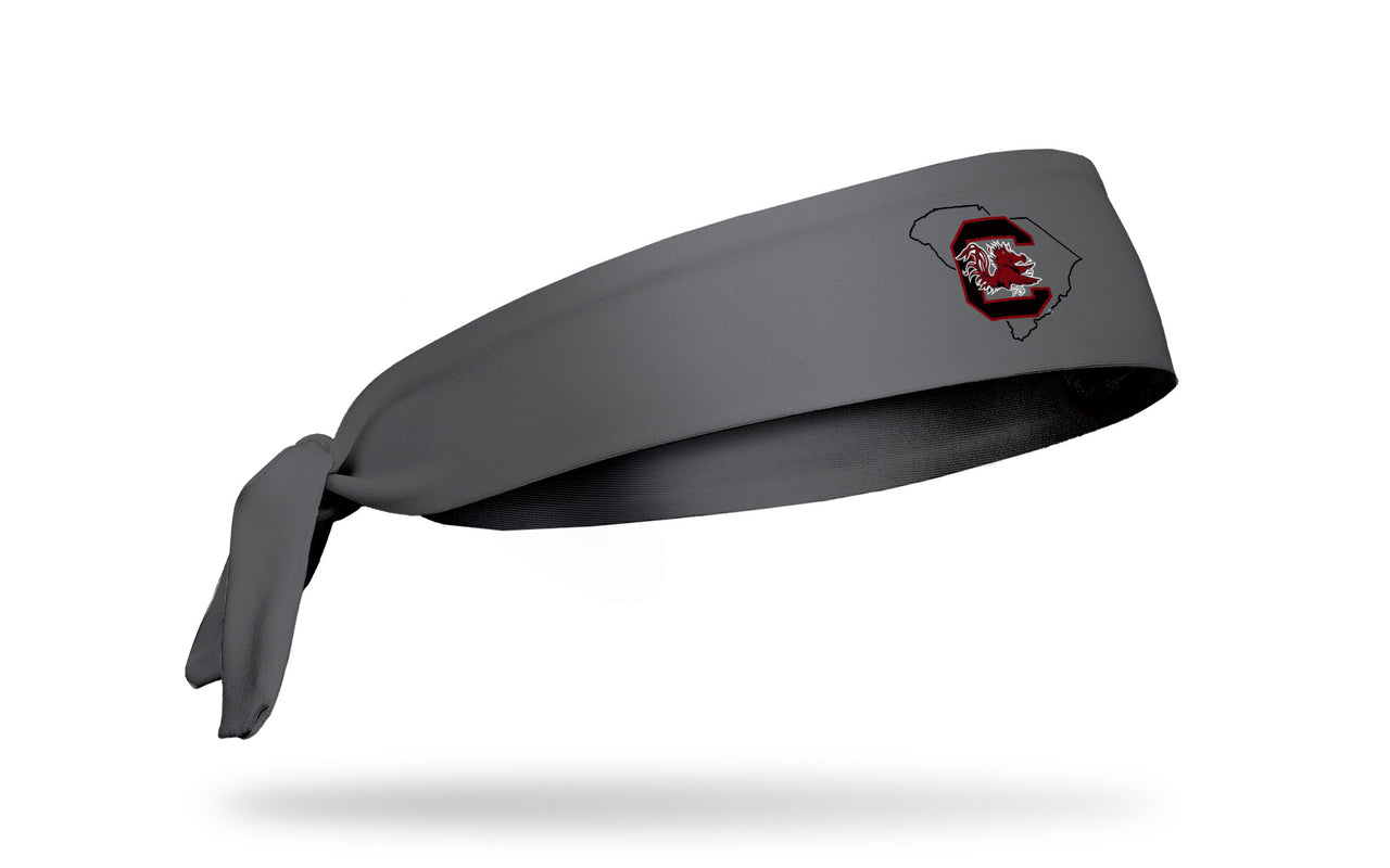 University of South Carolina: State Outline Gray Tie Headband