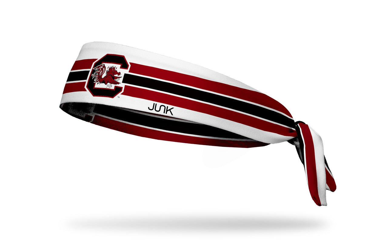 University of South Carolina: Gamecocks Stripes White Tie Headband