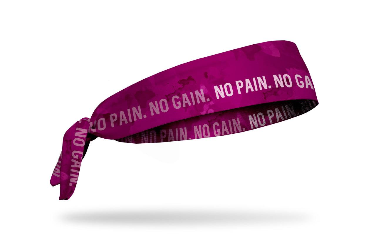No Pain No Gain Tie Headband