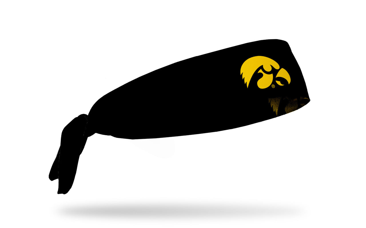 University of Iowa: Tiger Hawk Black Flex Tie Headband