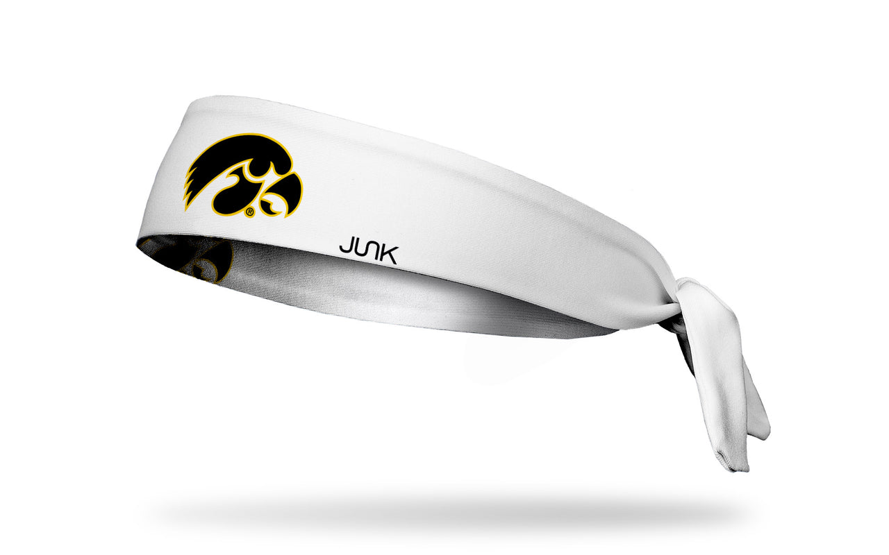 University of Iowa: Tiger Hawk White Tie Headband