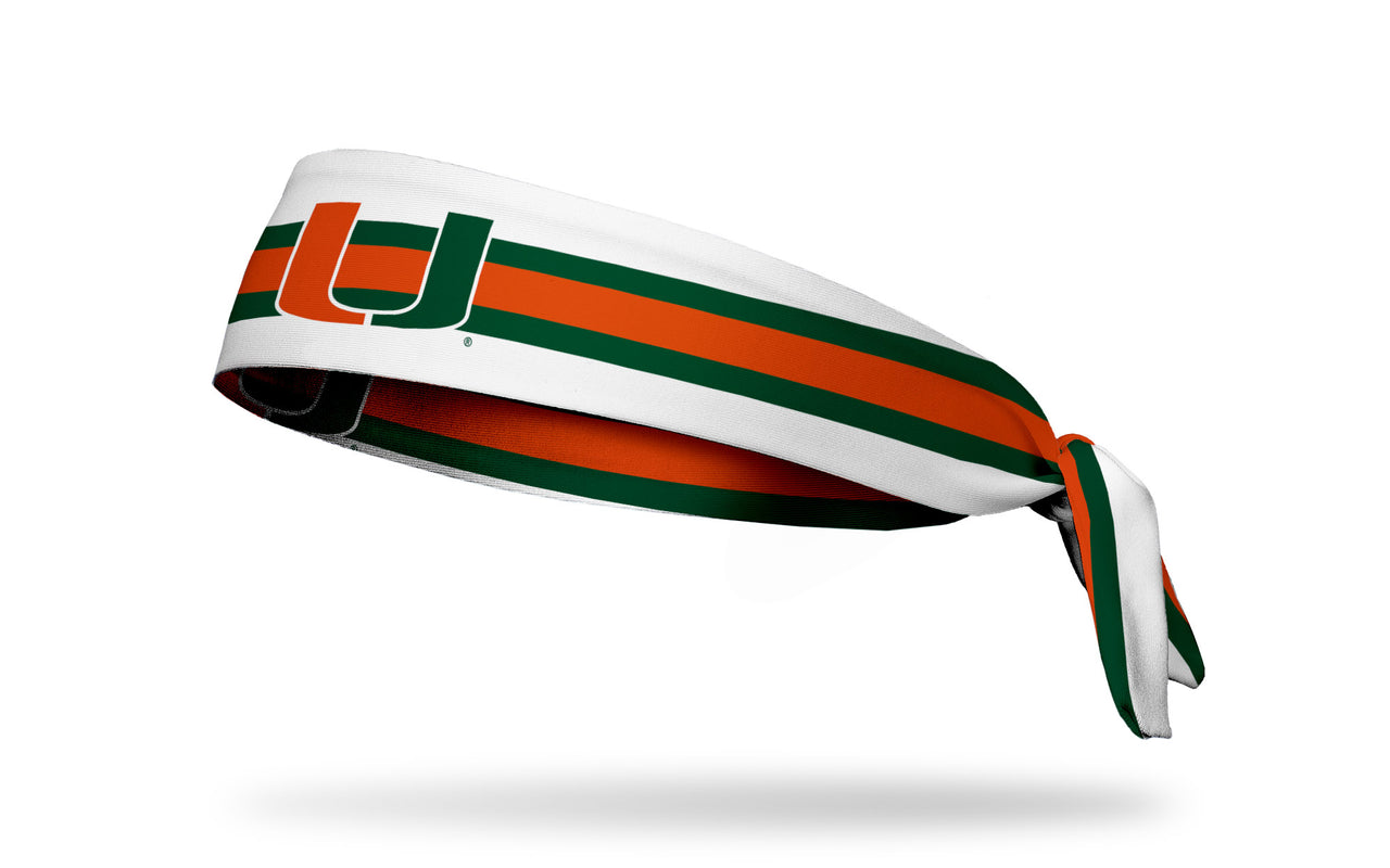 University of Miami: Helmet Stripes Tie Headband