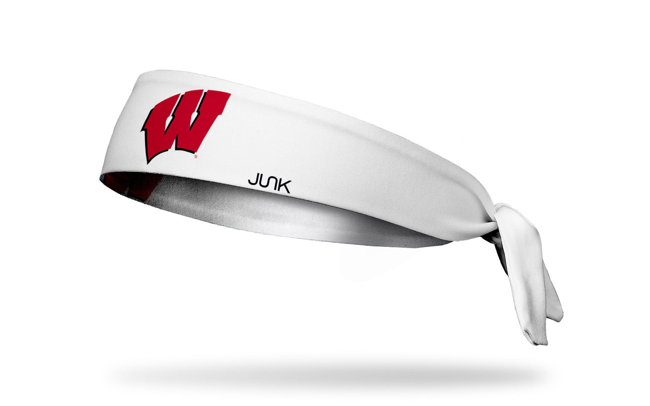 University of Wisconsin: Logo White Flex Tie Headband
