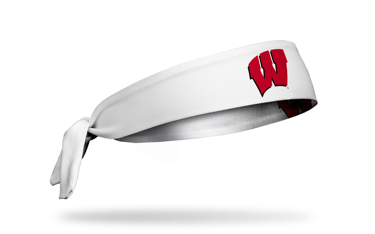 University of Wisconsin: Logo White Flex Tie Headband