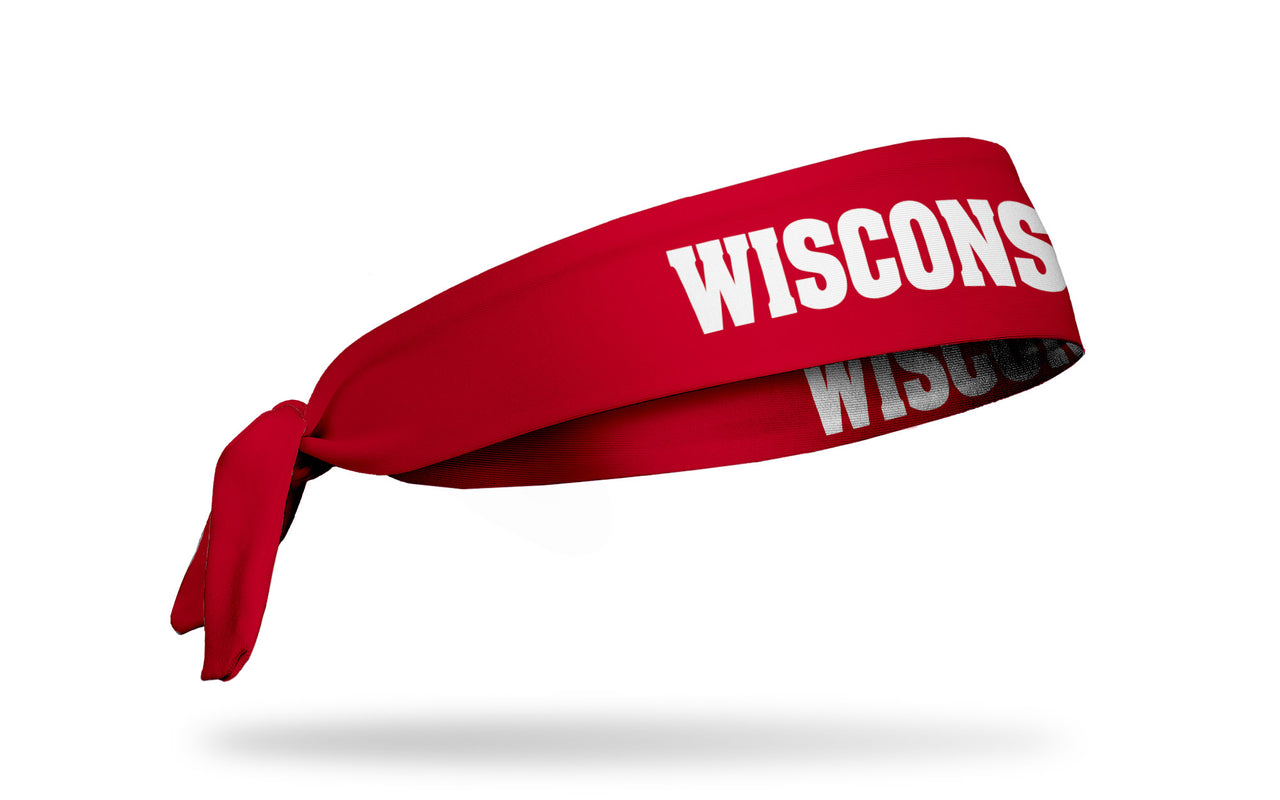 University of Wisconsin: On Wisconsin Red Flex Tie Headband
