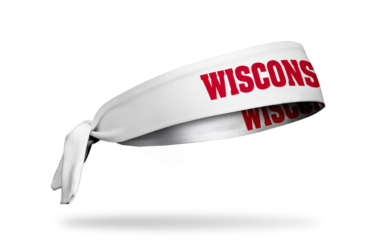University of Wisconsin: On Wisconsin White Tie Headband