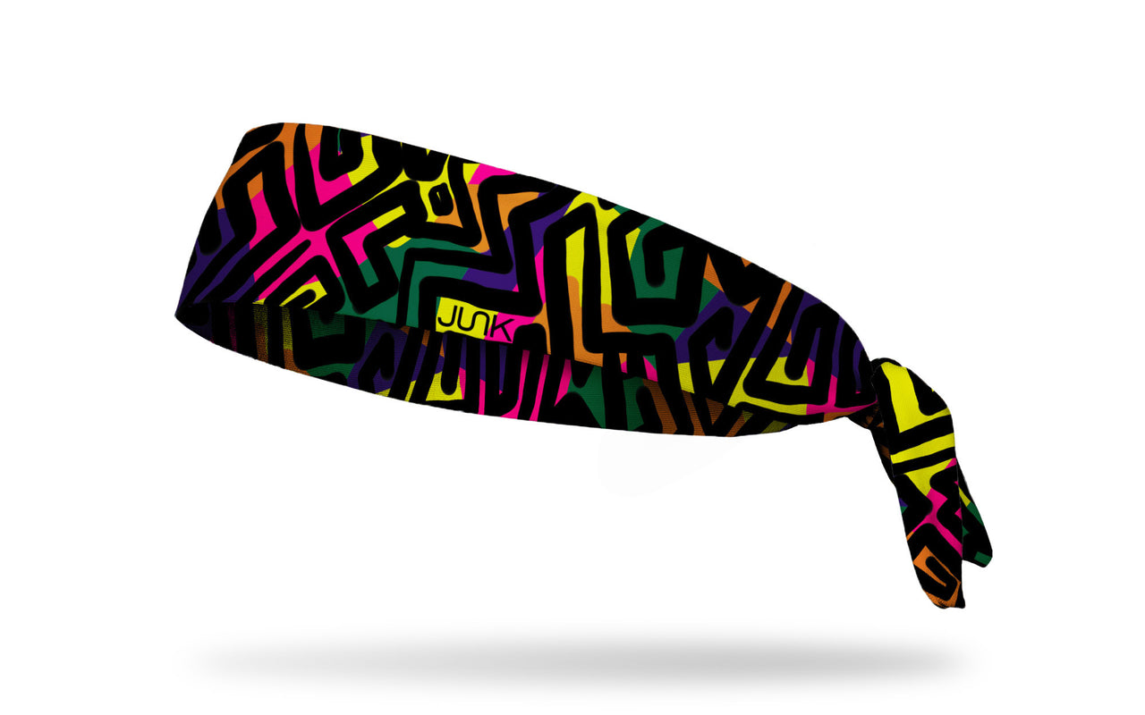 90's themed bright primary colors headband with pop art lines