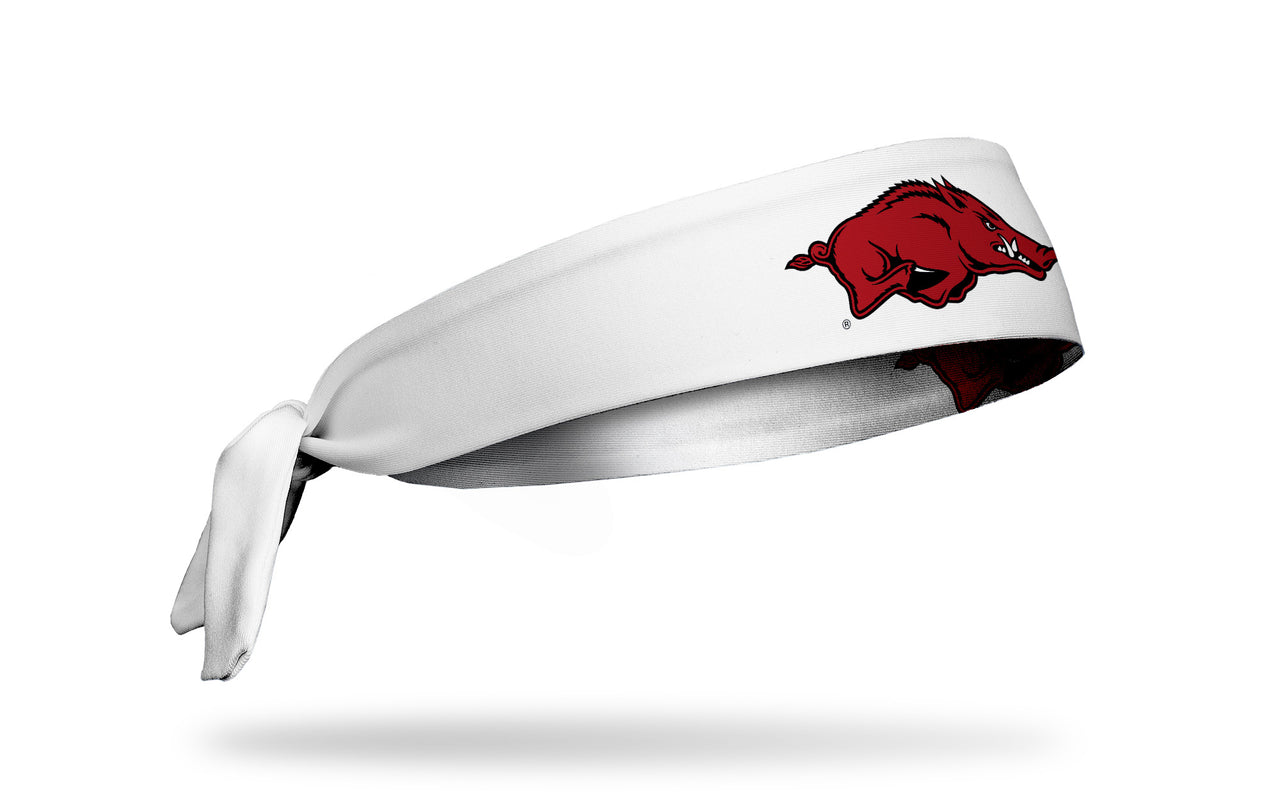 University of Arkansas: Razorback White Flex Tie Headband