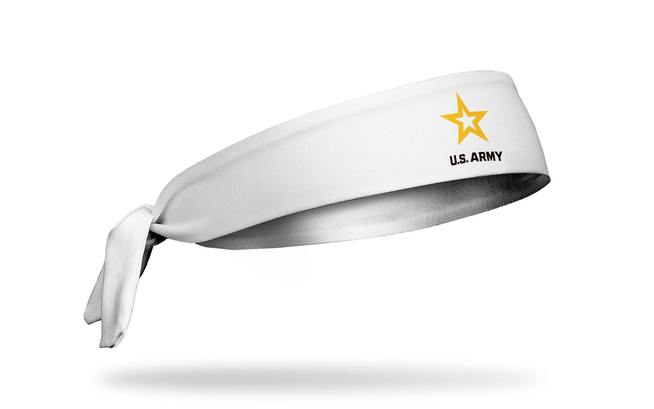 Army: Logo White Flex Tie Headband