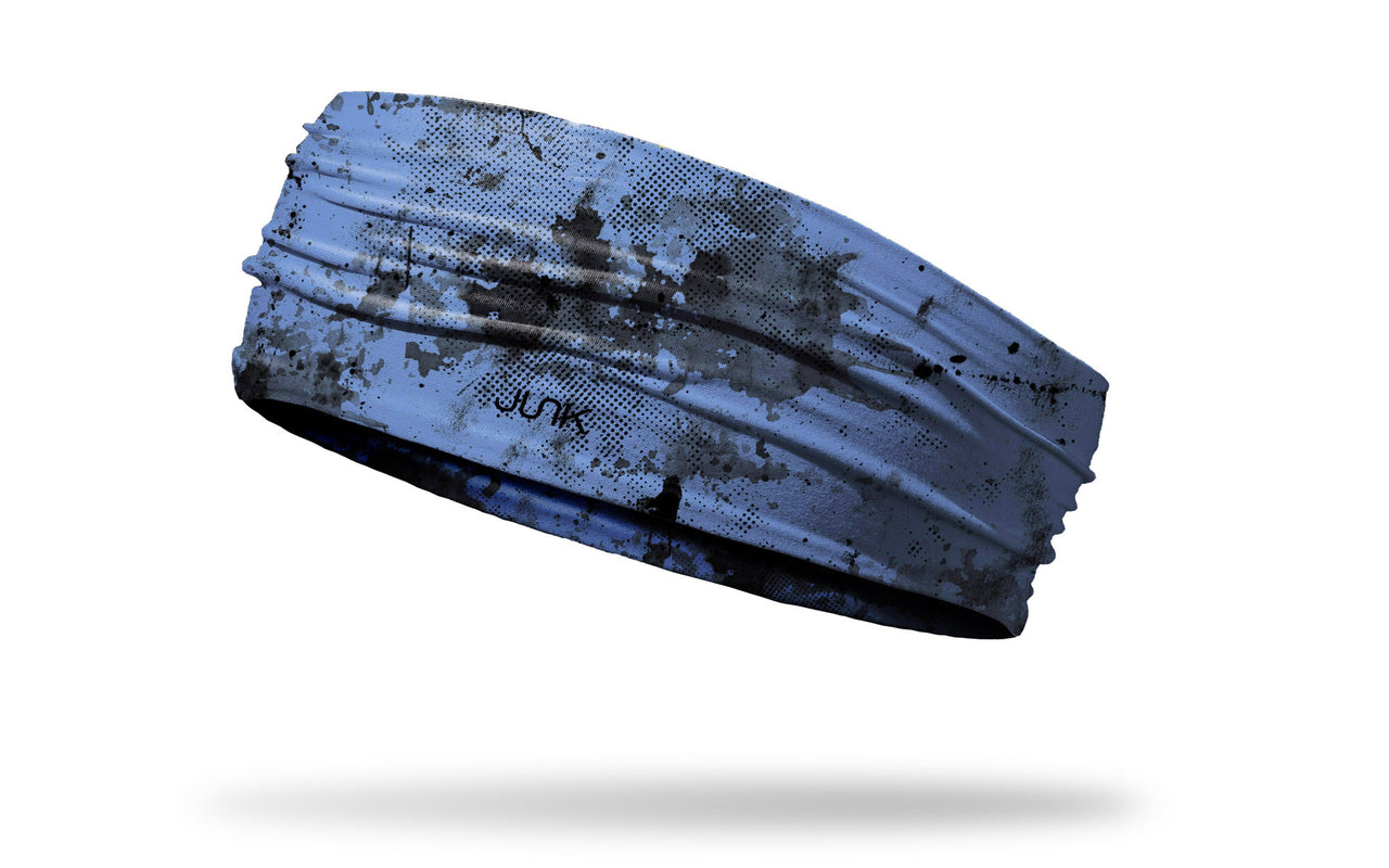 baby blue headband with grunge overlay design