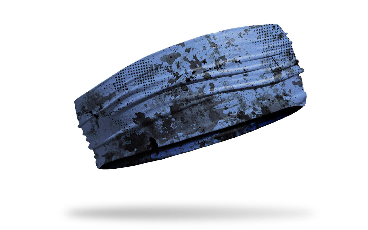 baby blue headband with grunge overlay design