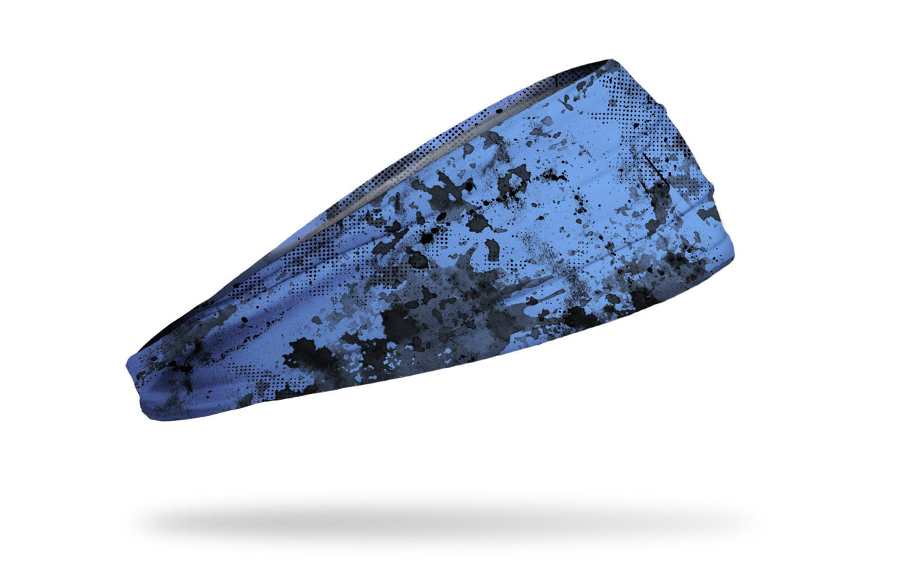 baby blue headband with grunge overlay design
