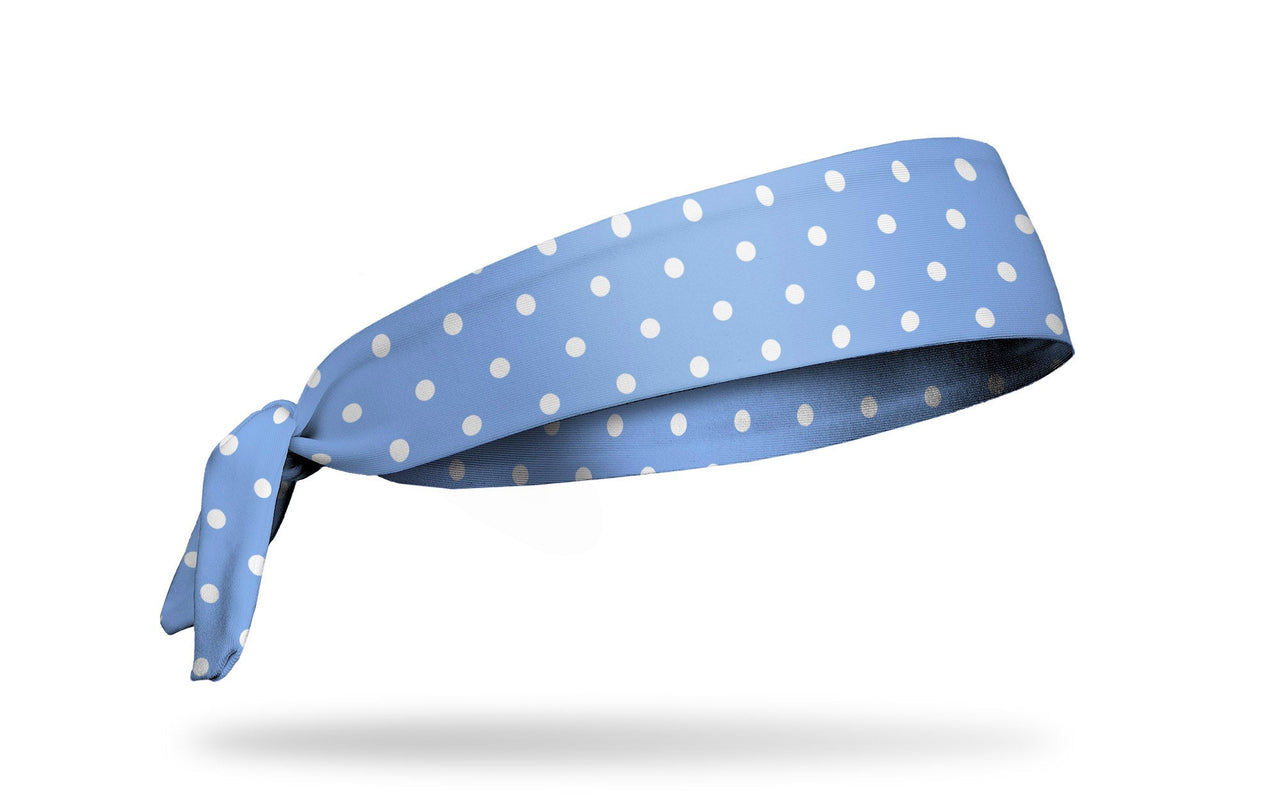 Blue Polka Dots Flex Tie Headband