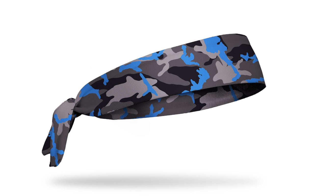 Camo Pop Blue Flex Tie Headband