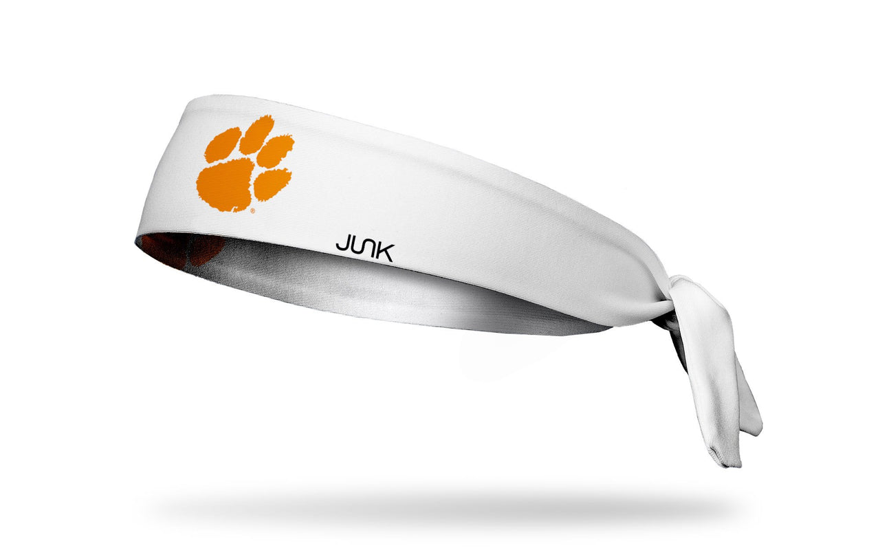 Clemson Tigers: Logo White Flex Tie Headband