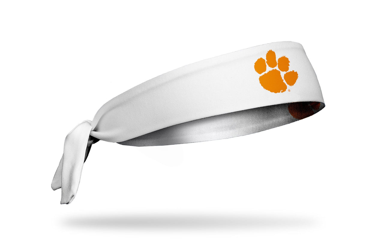 Clemson Tigers: Logo White Flex Tie Headband