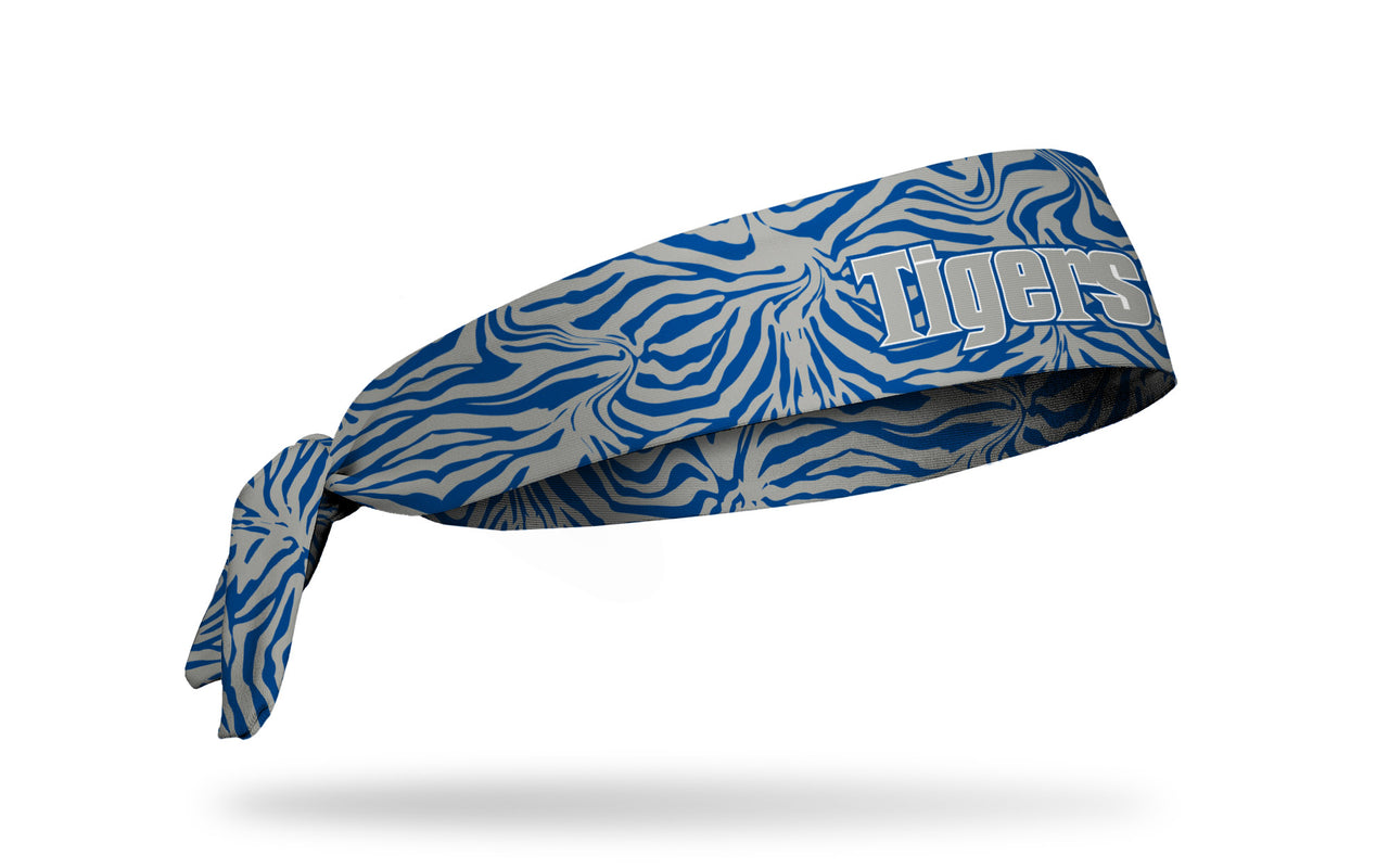 University of Memphis: Tiger Pattern Gray Tie Headband