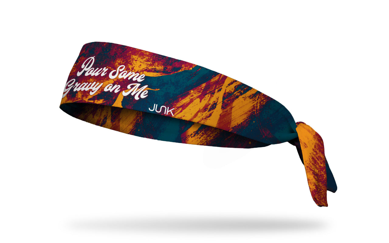 Fall / Thanksgiving themed headband with Pour Some Gravy on Me wordmark