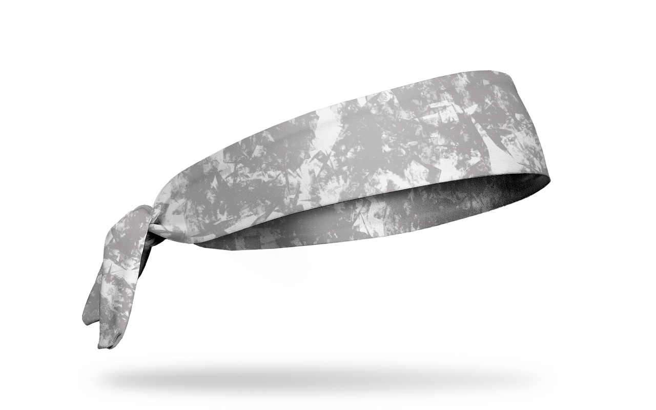 Gridiron White Gray Tie Headband