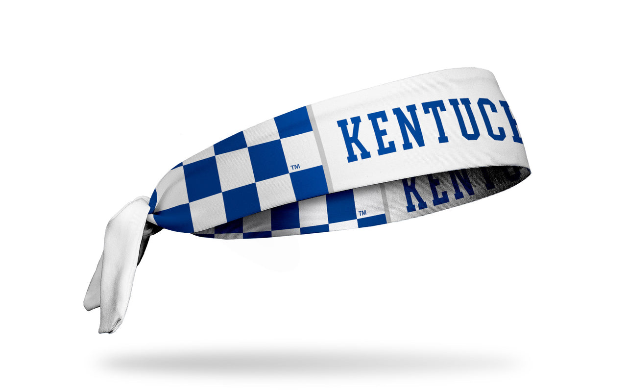 University of Kentucky: Checkered White Flex Tie Headband