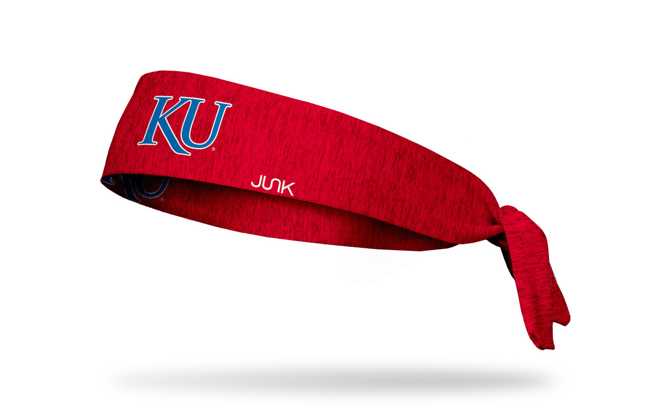 University of Kansas: KU Heathered Red Flex Tie Headband