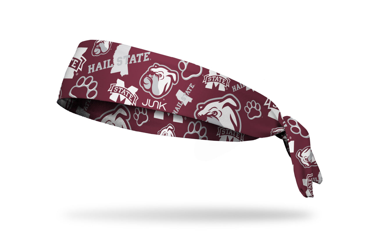 Mississippi State University: Overload Maroon Tie Headband