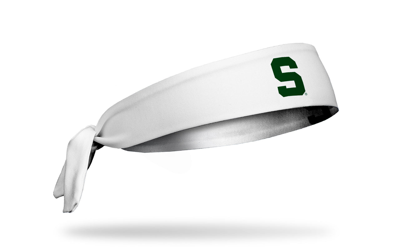 Michigan State University: S Logo White Flex Tie Headband