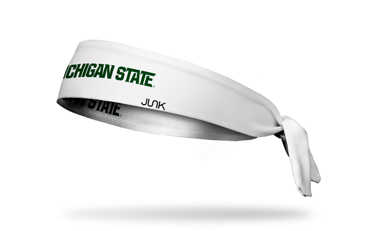 Michigan State University: Wordmark White Flex Tie Headband