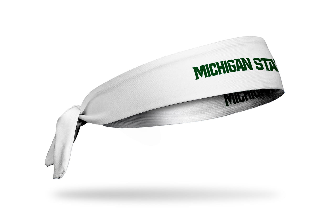 Michigan State University: Wordmark White Flex Tie Headband