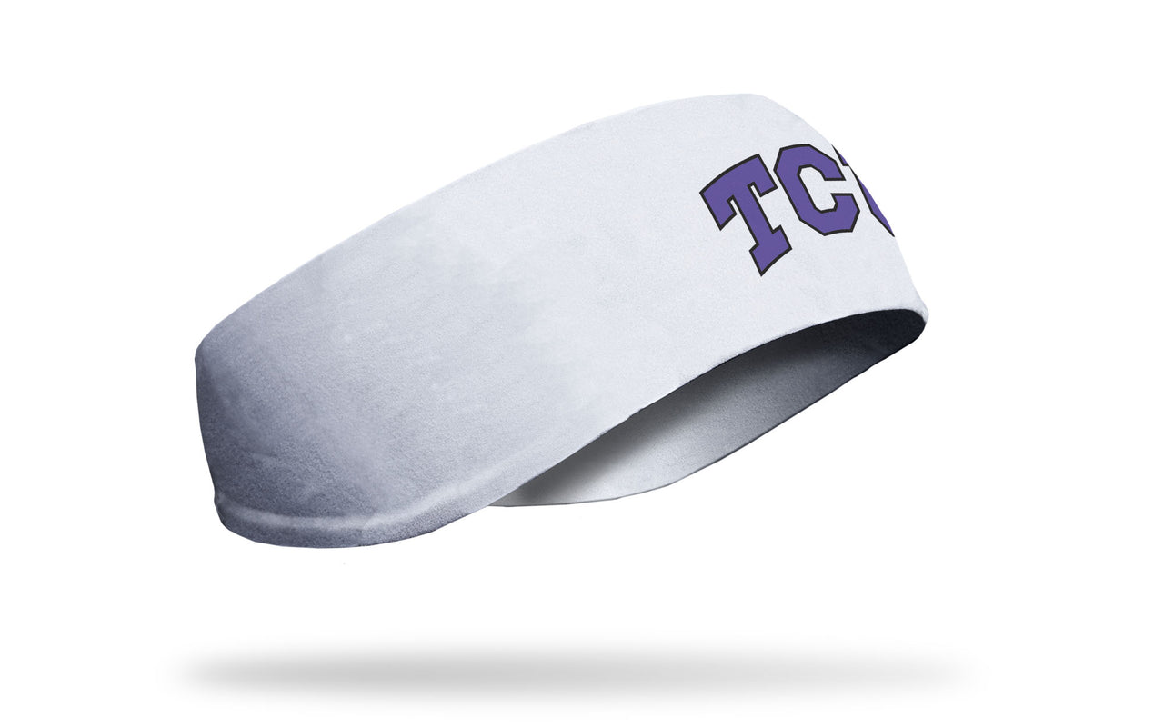 TCU: Logo White Ear Warmer