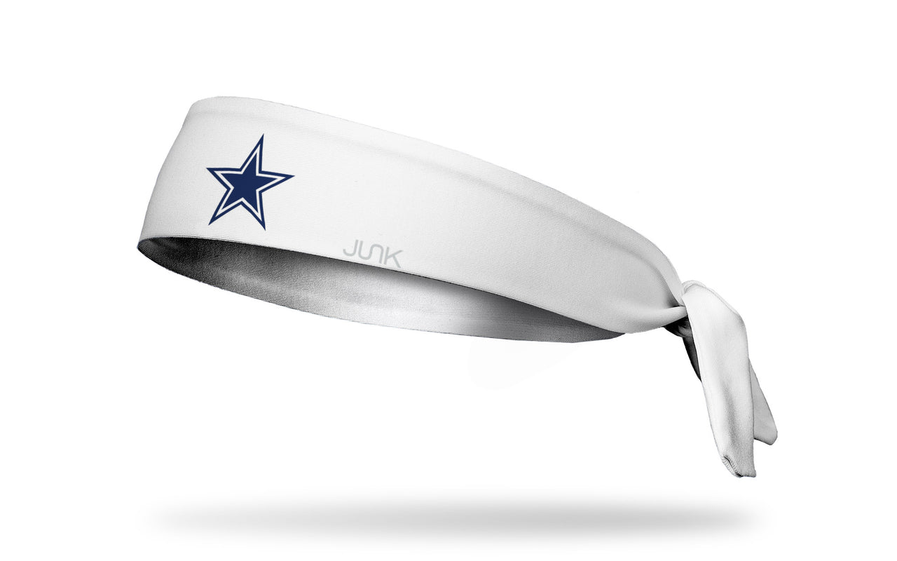 Dallas Cowboys: Logo White Flex Tie Headband
