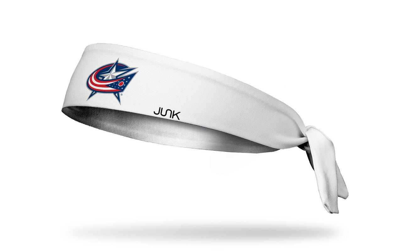 Columbus Blue Jackets: Logo White Flex Tie Headband
