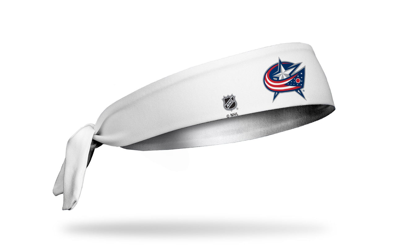 Columbus Blue Jackets: Logo White Flex Tie Headband