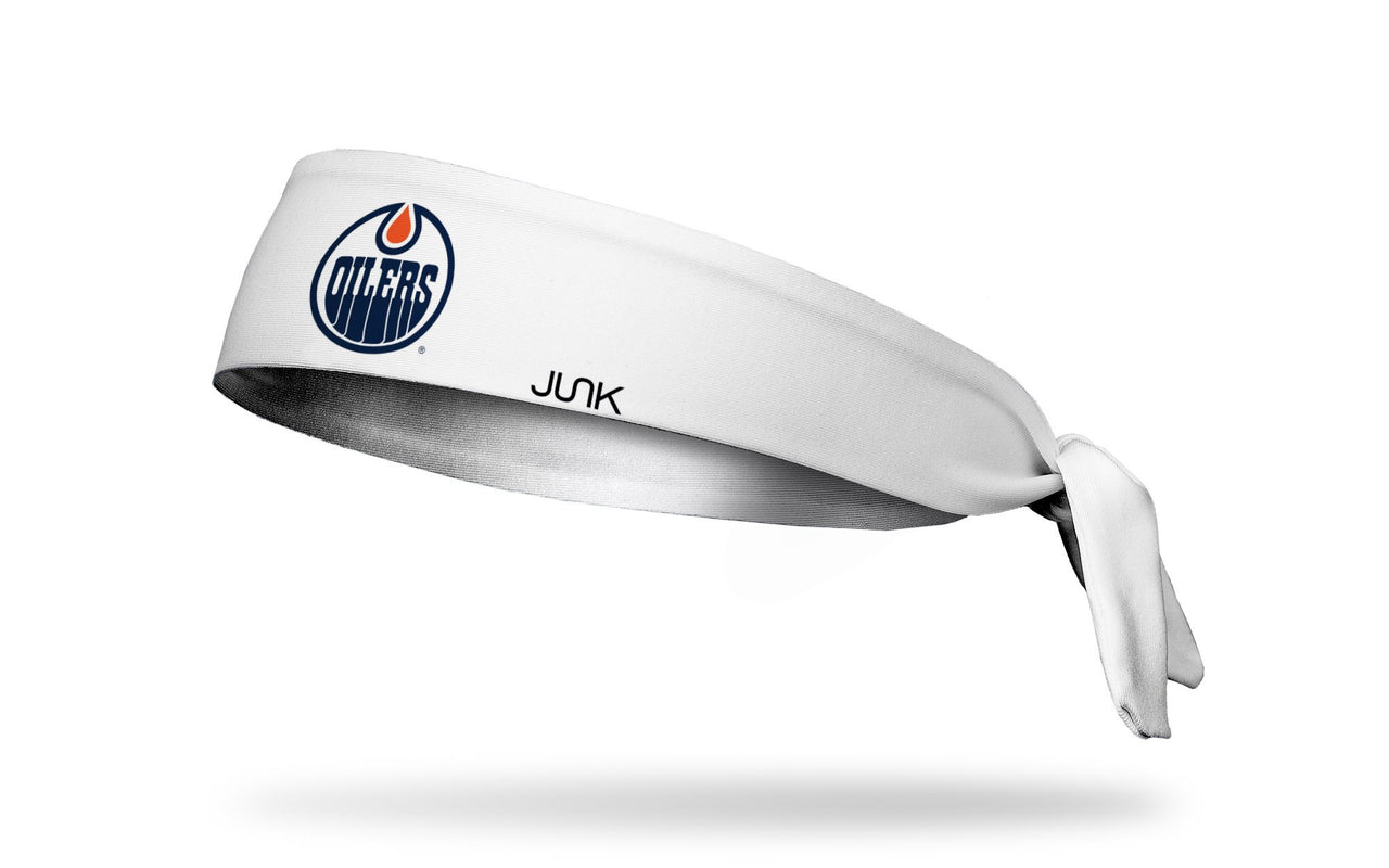 Edmonton Oilers: Logo White Flex Tie Headband