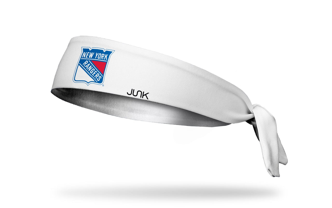New York Rangers: Logo White Flex Tie Headband