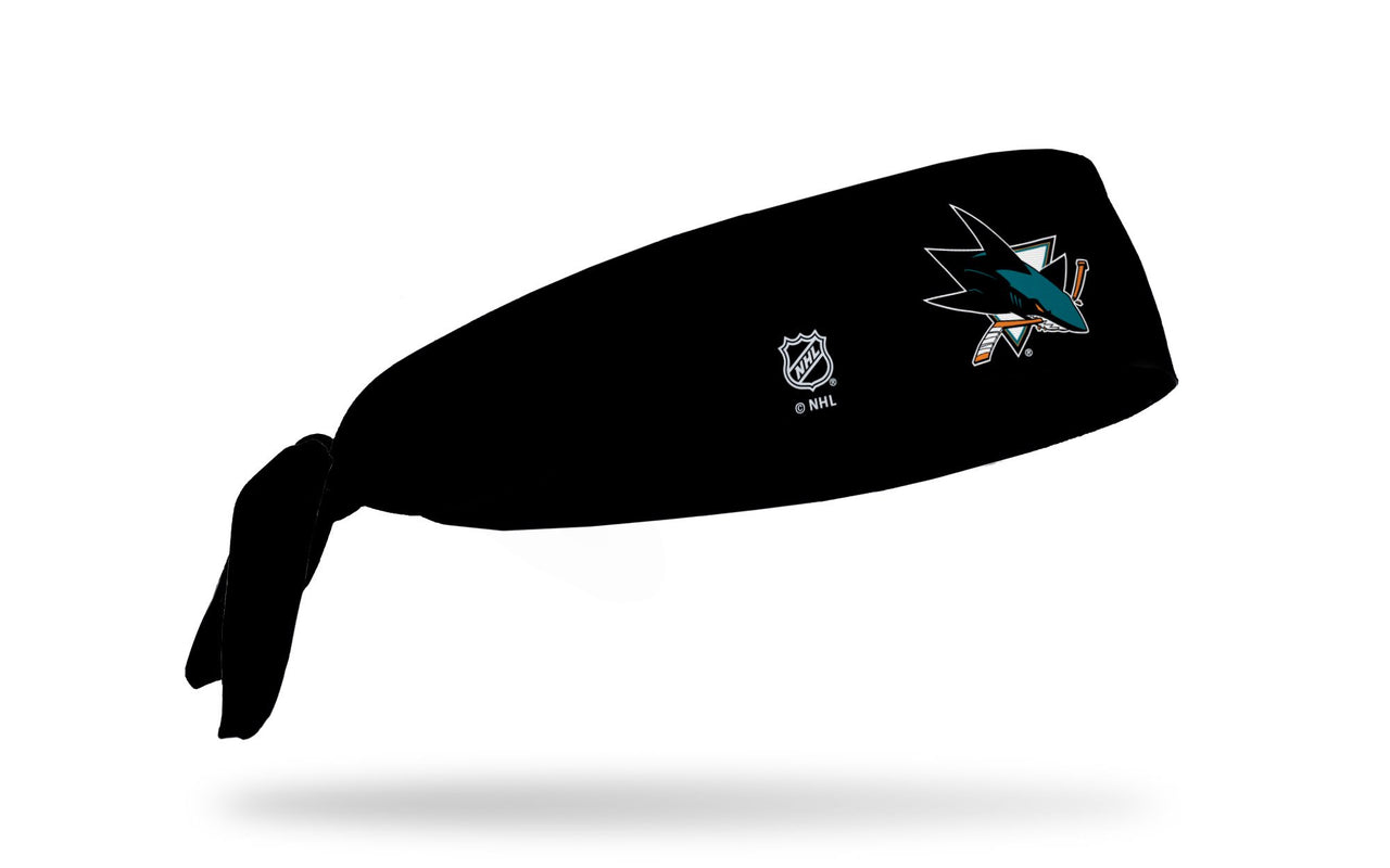 San Jose Sharks: Logo Black Flex Tie Headband