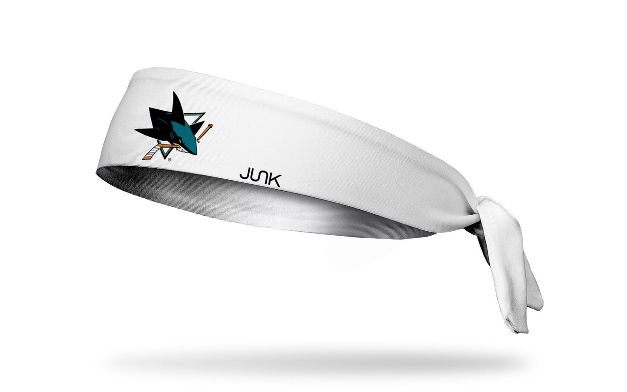 San Jose Sharks: Logo White Flex Tie Headband