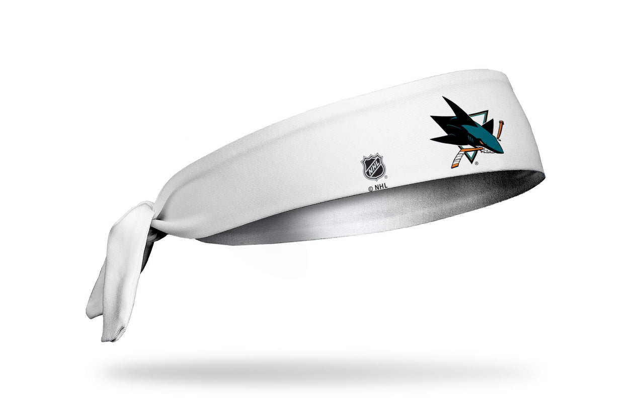 San Jose Sharks: Logo White Flex Tie Headband