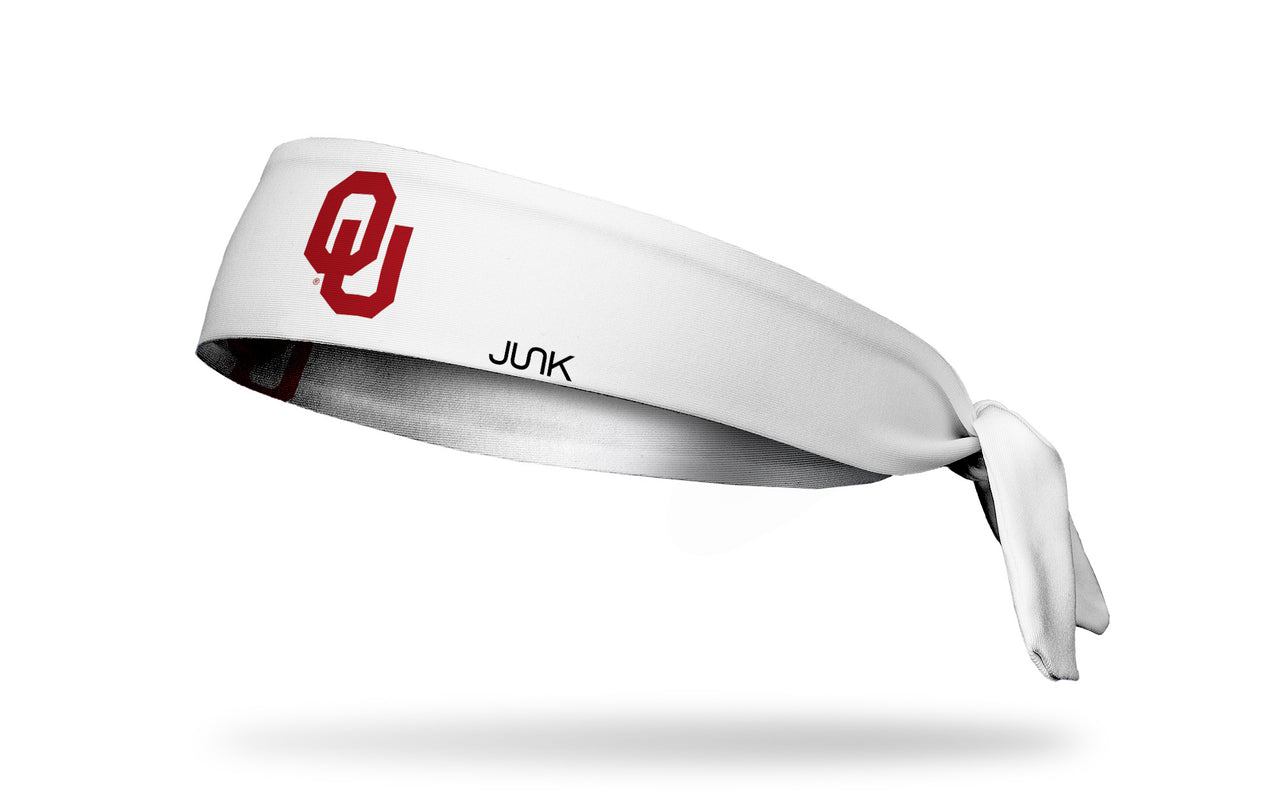 University of Oklahoma: OU White Flex Tie Headband